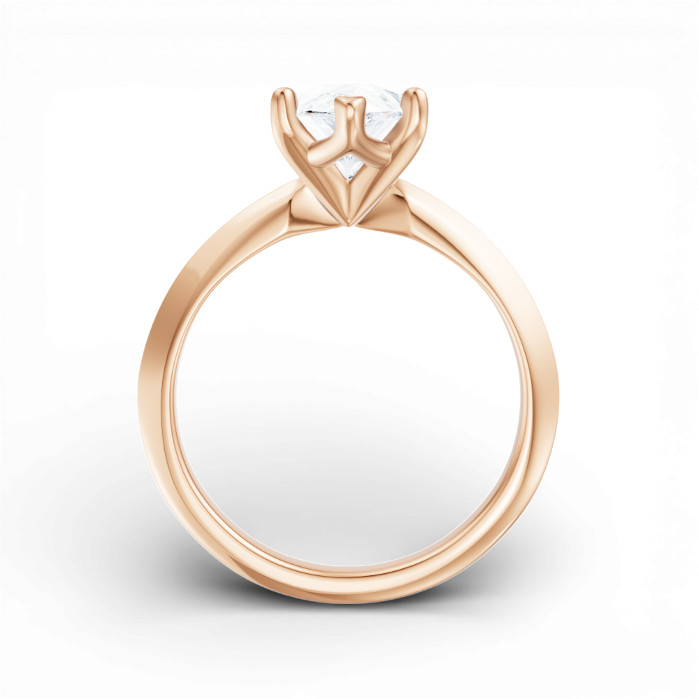 18kt rose gold/pear/front