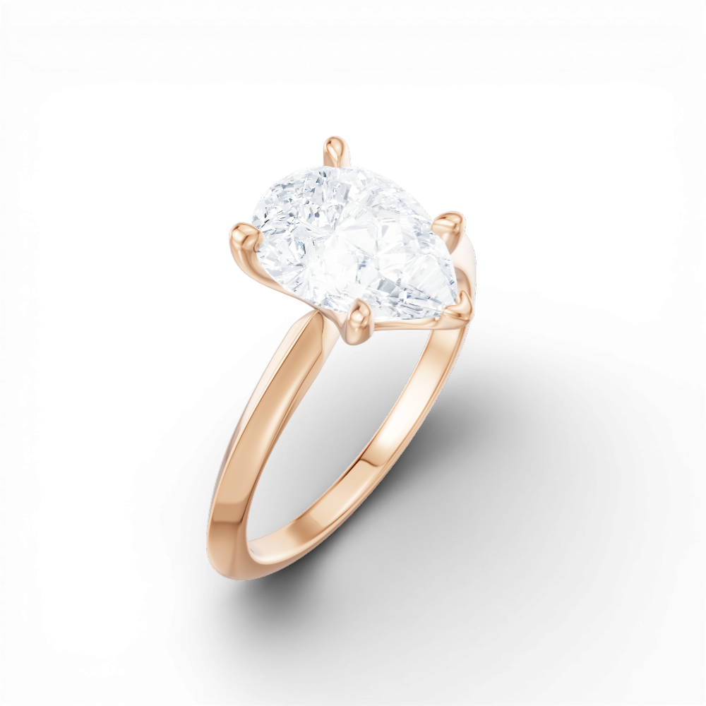 18kt rose gold/pear/perspective