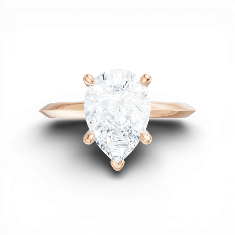 18kt rose gold/pear/model