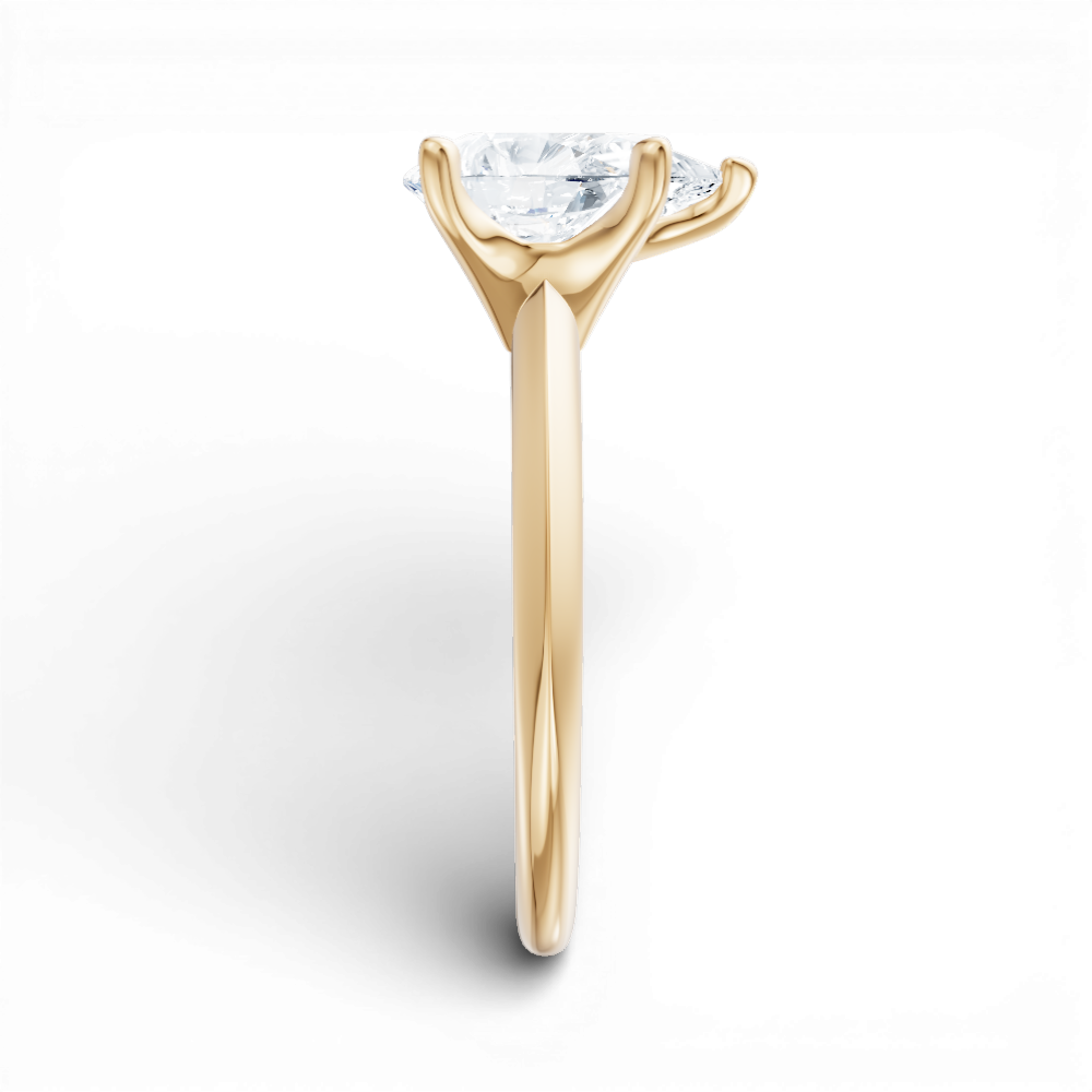 14kt yellow gold/18kt yellow gold/pear/side