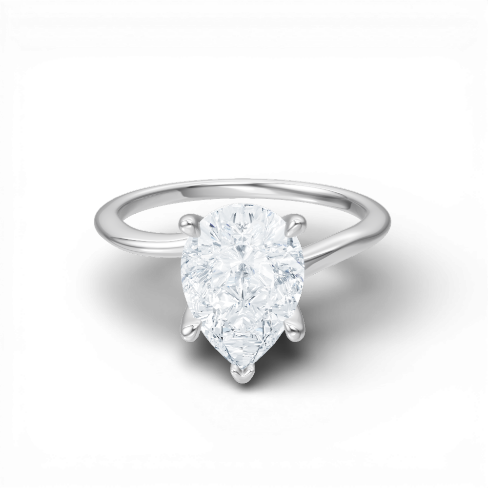 14kt white gold/18kt white gold/platinum/pear/top sku 1PZ1035