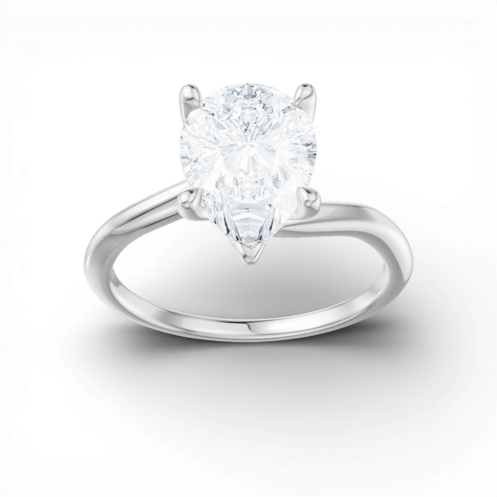 14kt white gold/18kt white gold/platinum/pear/measurements