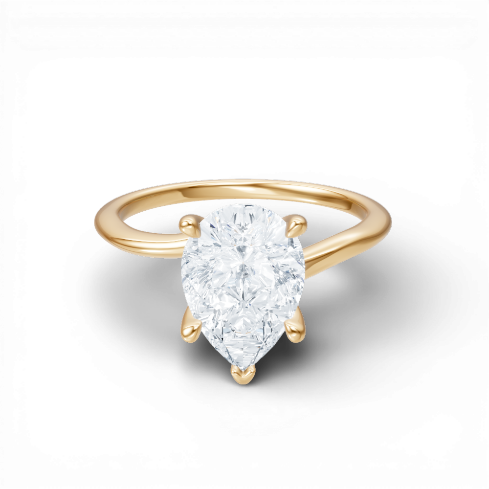 14kt yellow gold/18kt yellow gold/pear/top