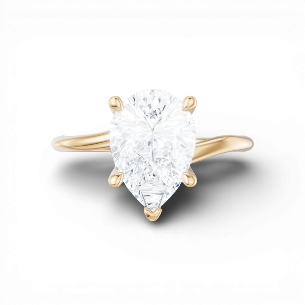 14kt yellow gold/18kt yellow gold/pear/model