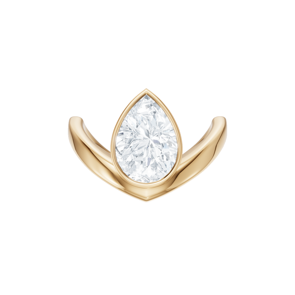 14kt yellow gold/18kt yellow gold/pear/top