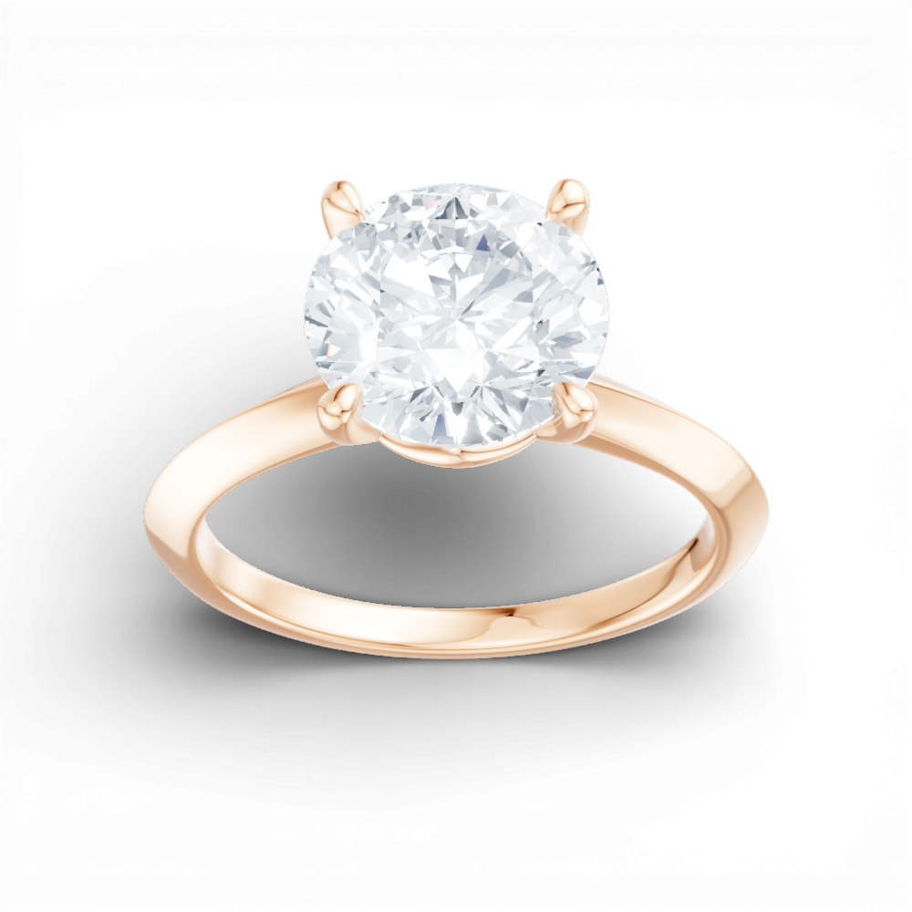 18kt rose gold/round/measurements