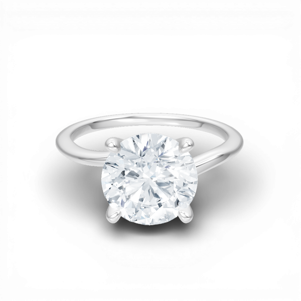 14kt white gold/18kt white gold/platinum/round/top