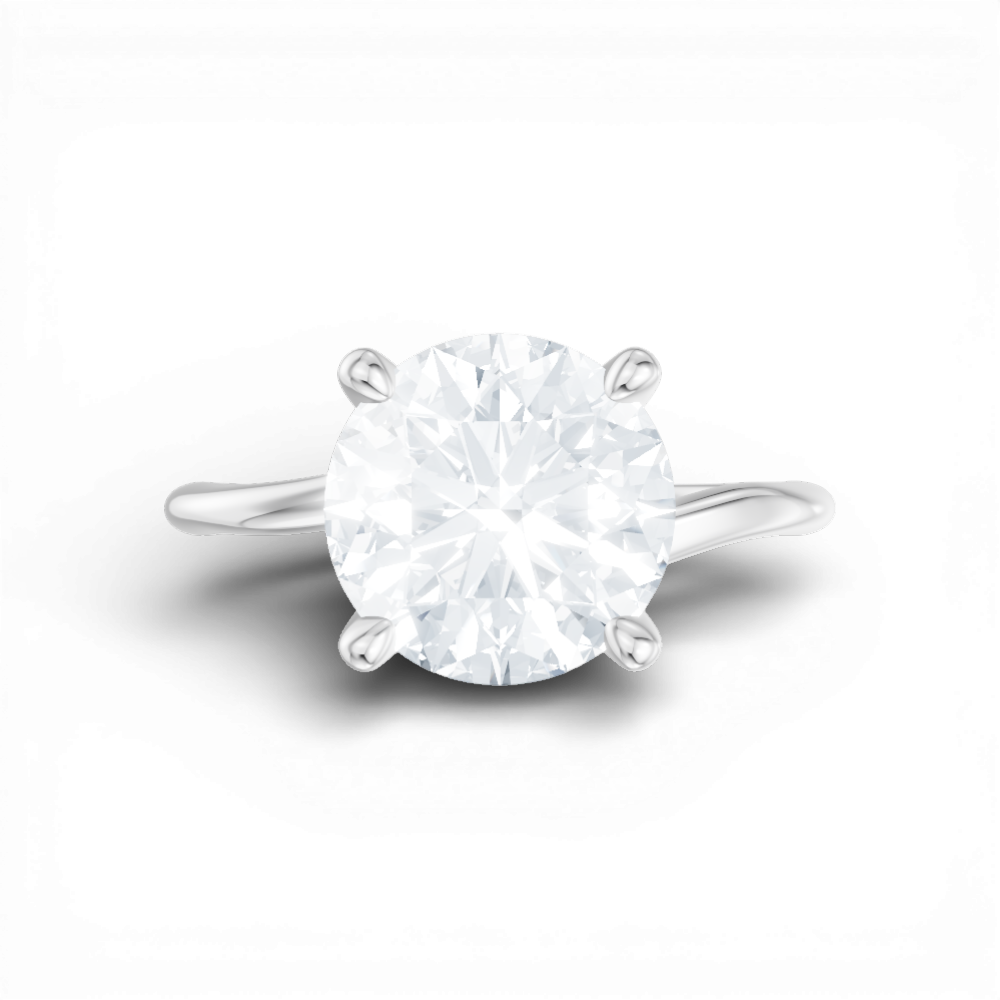 14kt white gold/18kt white gold/platinum/round/model