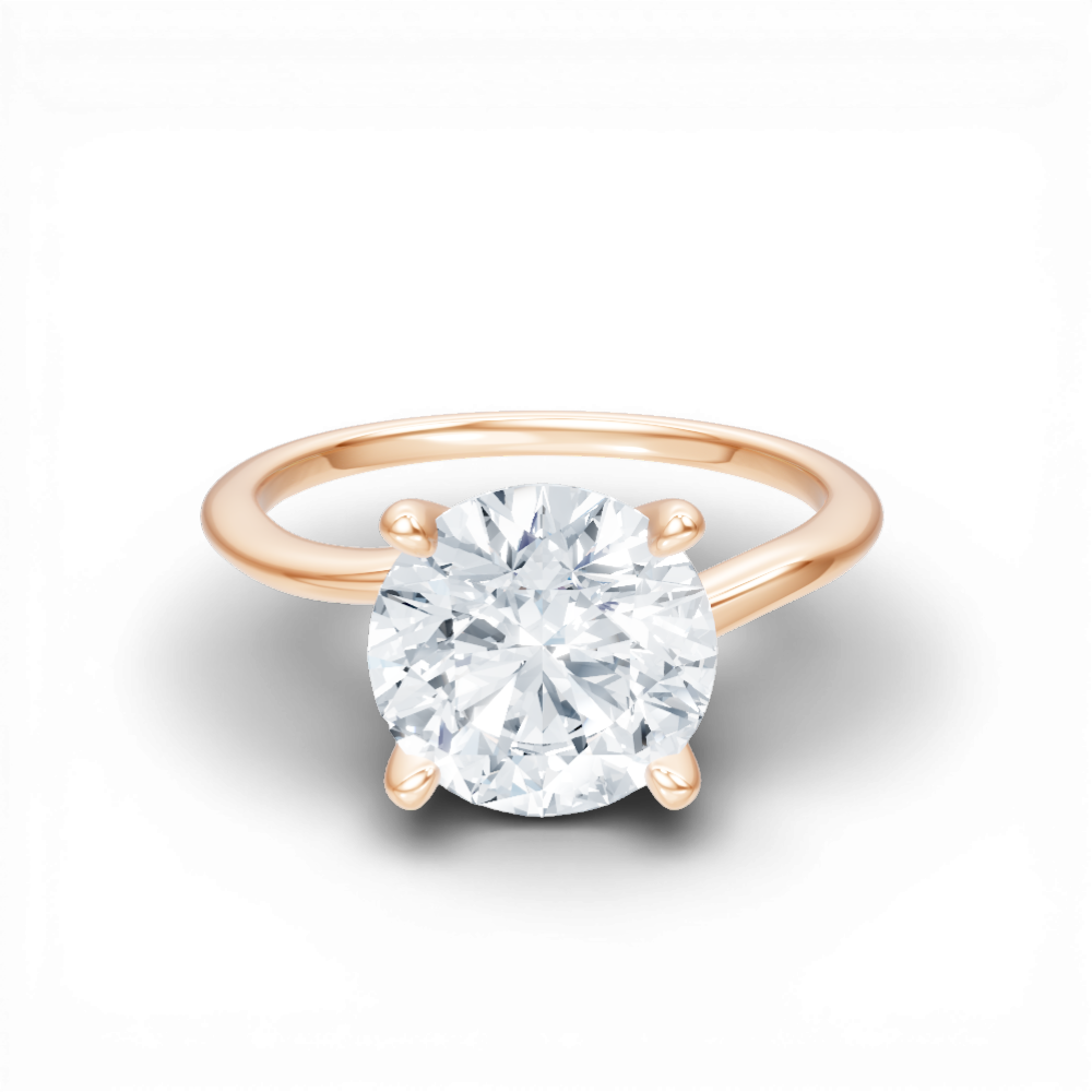 18kt rose gold/round/top