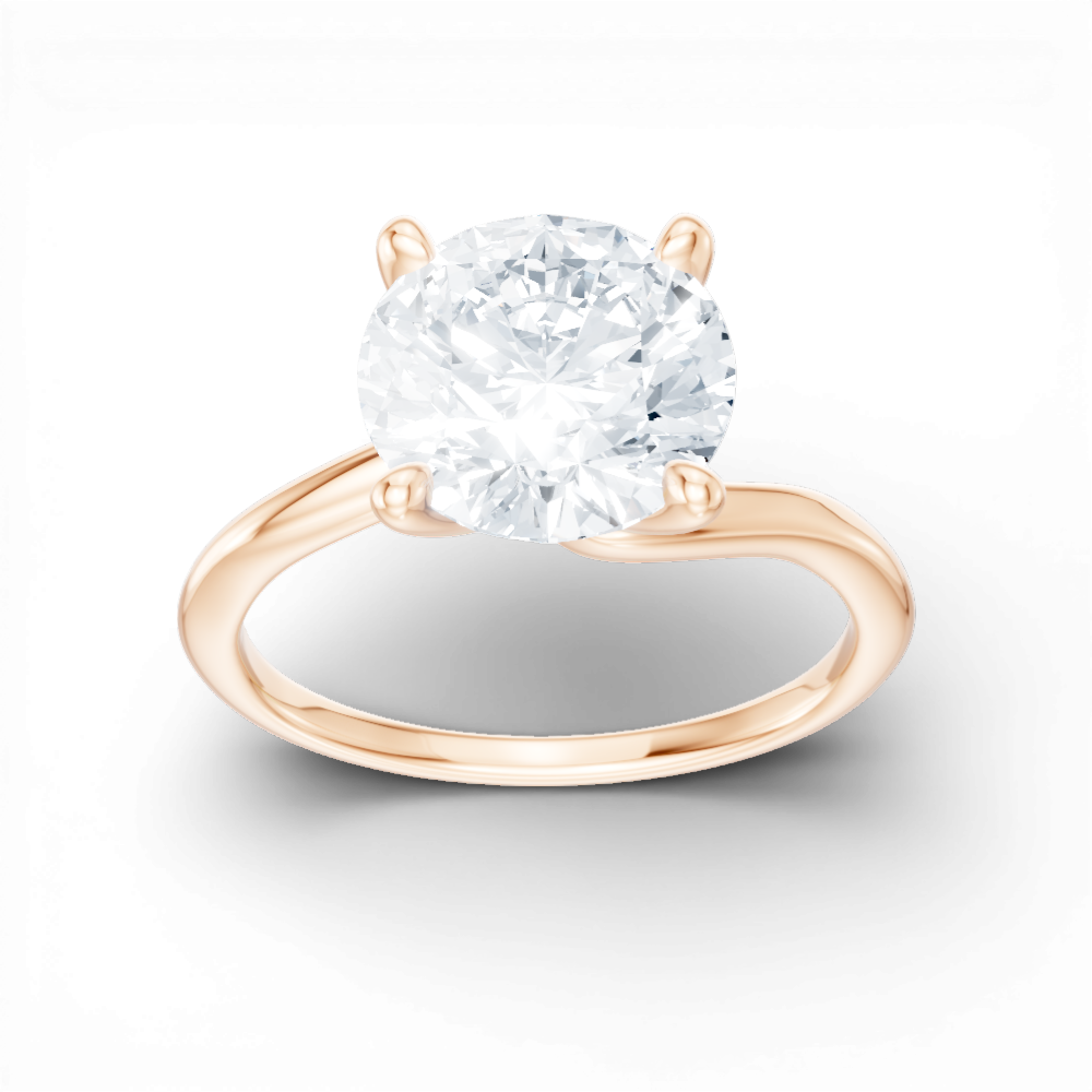 18kt rose gold/round/measurements