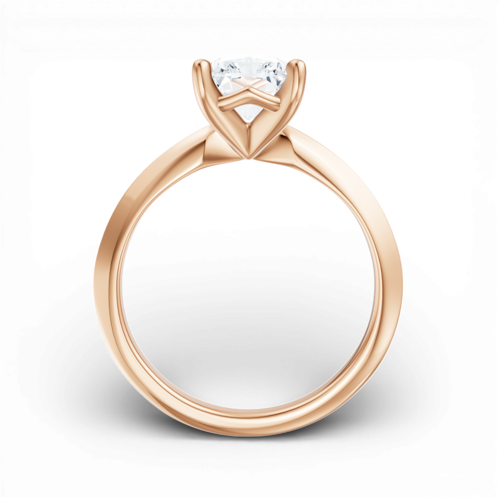 18kt rose gold/radiant/front