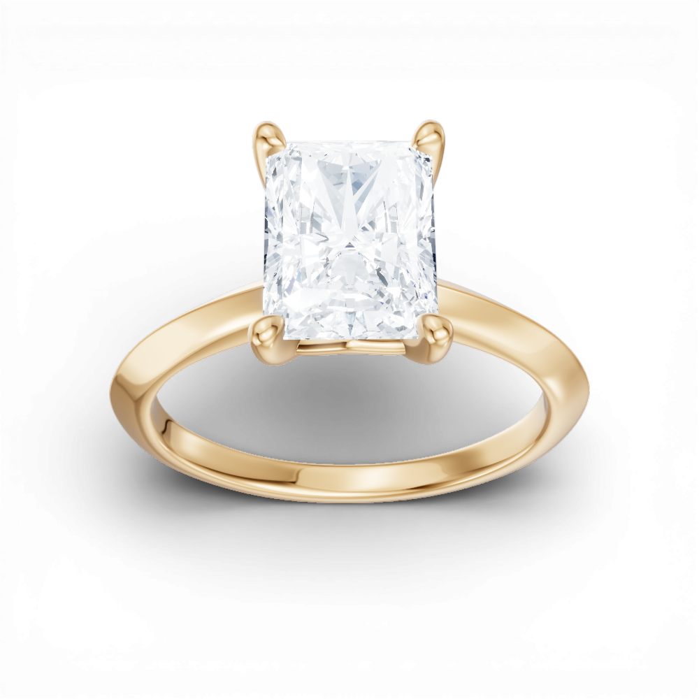 14kt yellow gold/18kt yellow gold/radiant/measurement