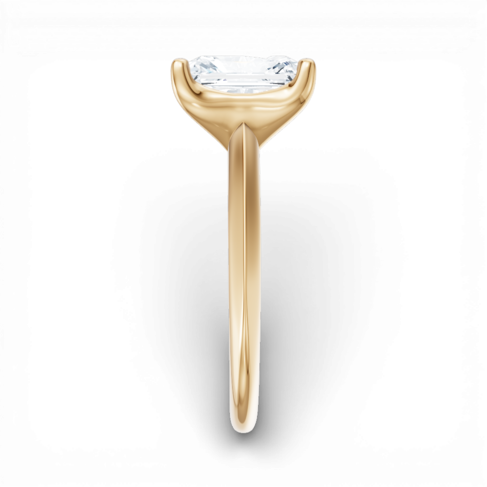 14kt yellow gold/18kt yellow gold/radiant/side