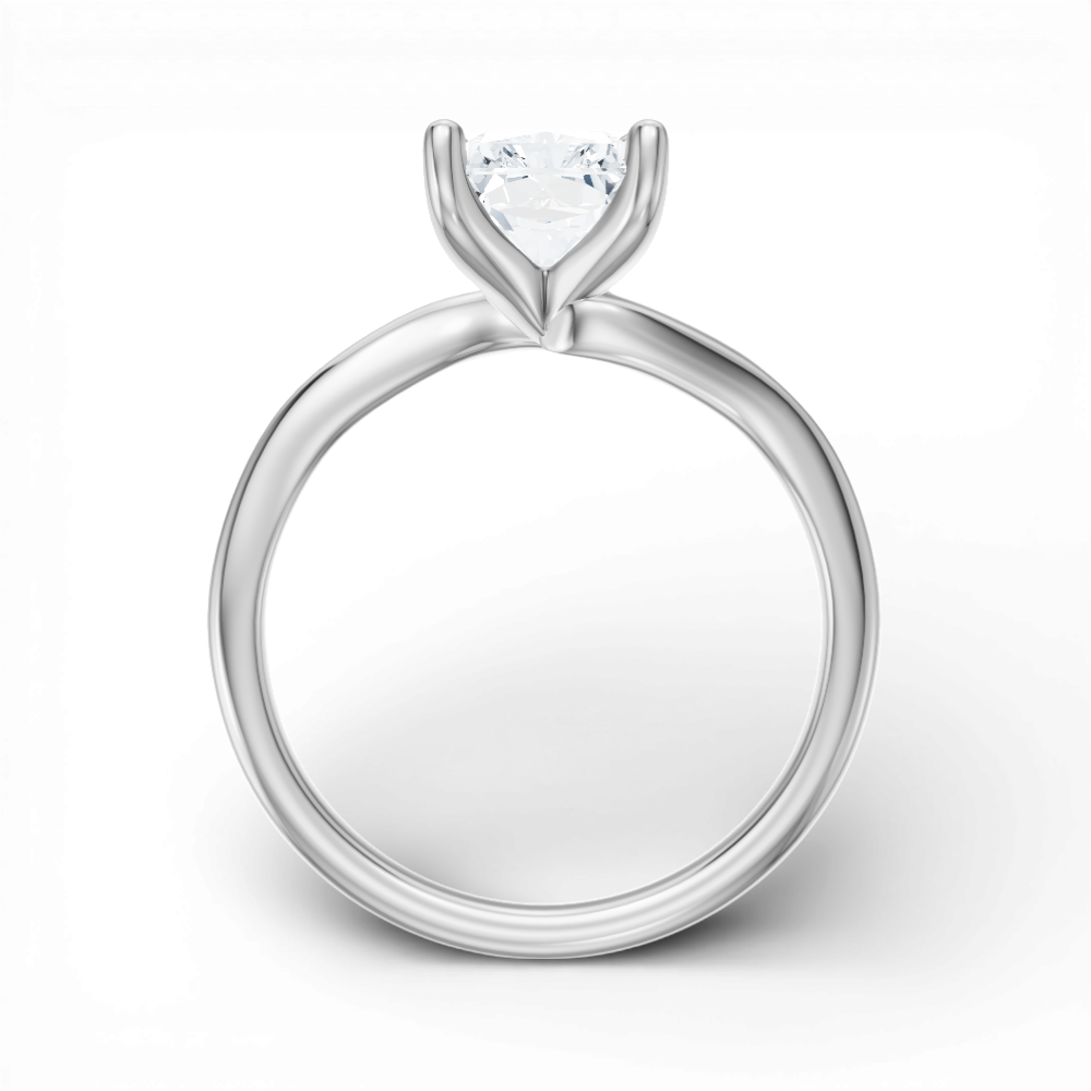 14kt white gold/18kt white gold/platinum/radiant/front