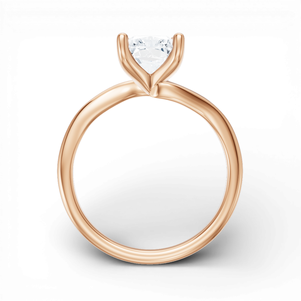 18kt rose gold/radiant/front