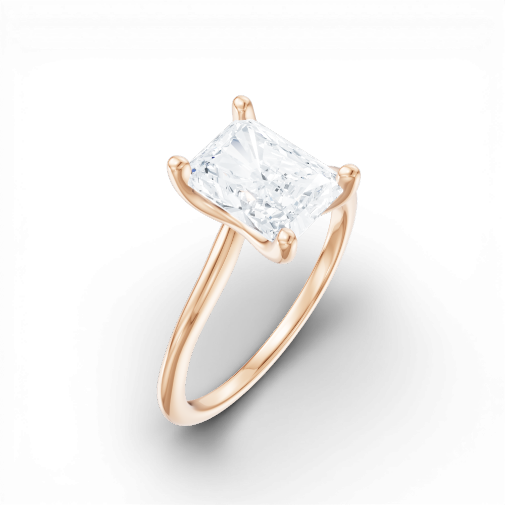 18kt rose gold/radiant/perspective