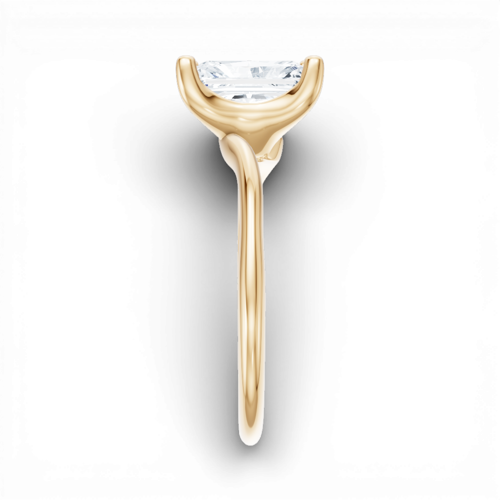 14kt yellow gold/18kt yellow gold/radiant/side