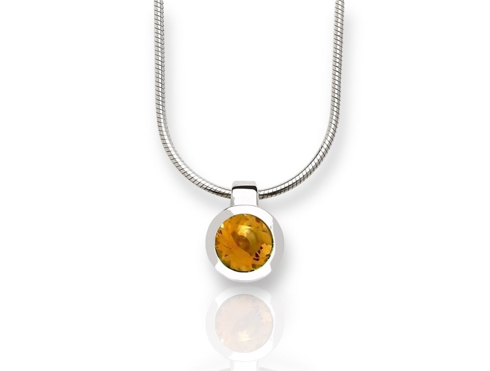 sterling silver/citrine/top