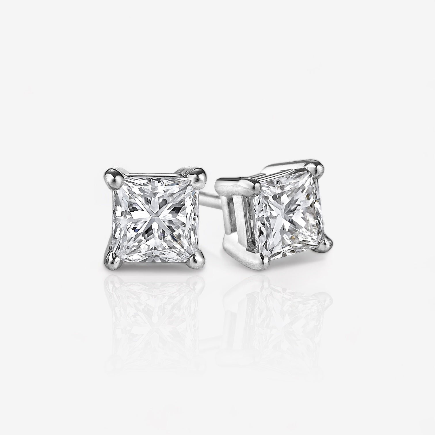 14kt white gold/18kt white gold/platinum/0.25/0.33/0.50/0.75/1.00 CTW/1.50/push-back/screw-back/jumbo-back/top