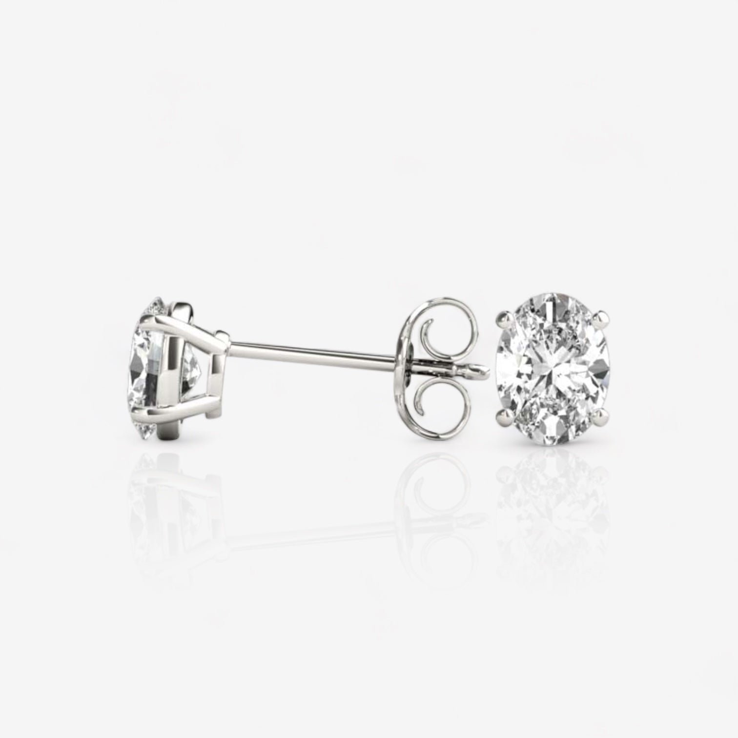 14kt White Gold/18kt white gold/platinum/0.60/0.80/1.00 /push-back/screw-back/side