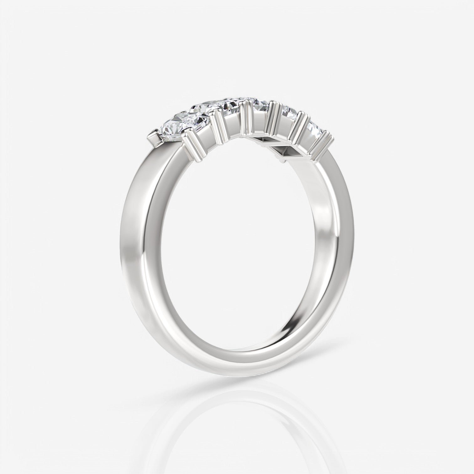 14kt white gold/18kt white gold/platinum/0.50/side