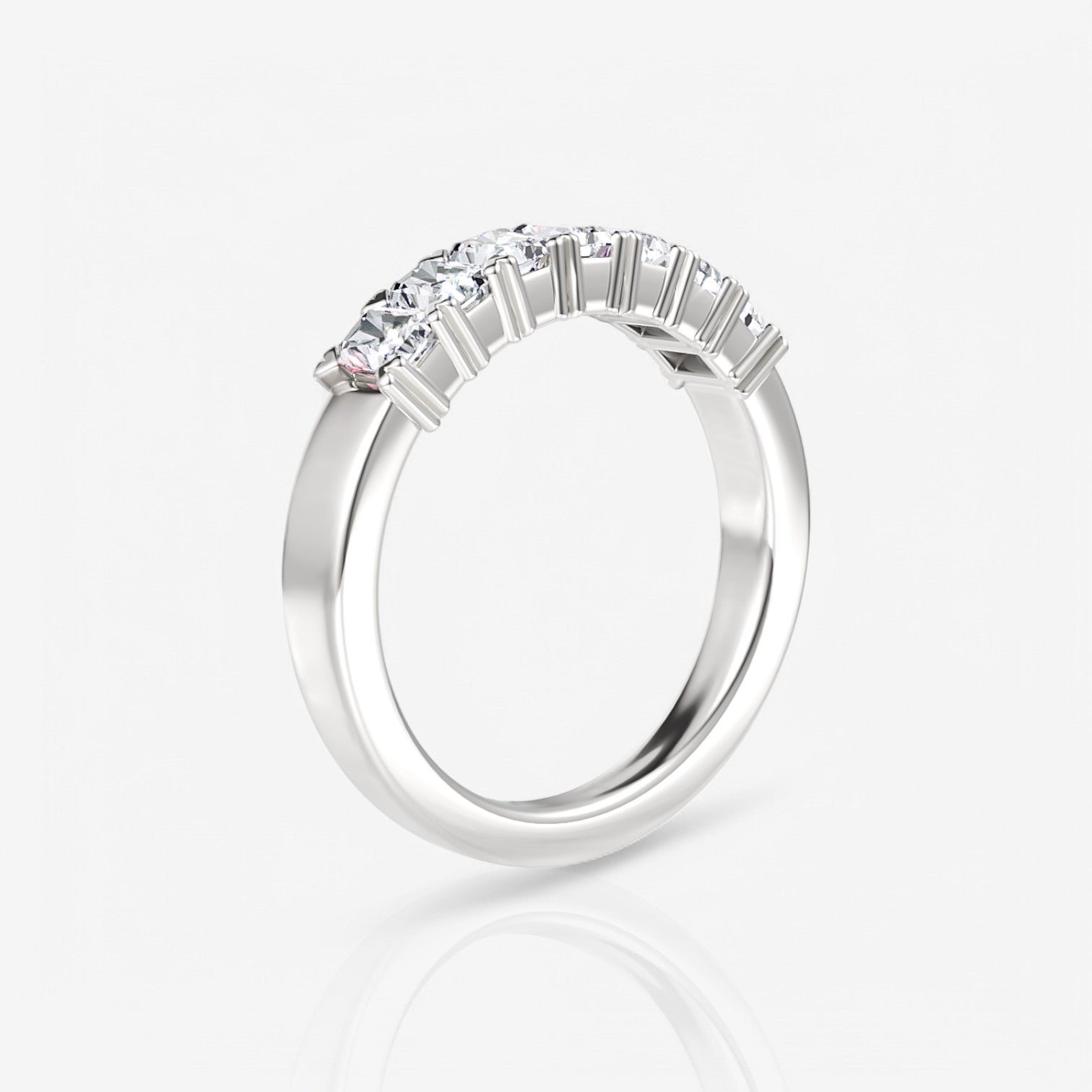 14kt white gold/18kt white gold/platinum/0.50/side