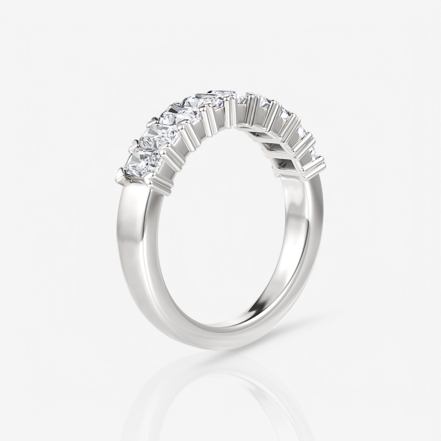 14kt white gold/18kt white gold/platinum/0.50/side