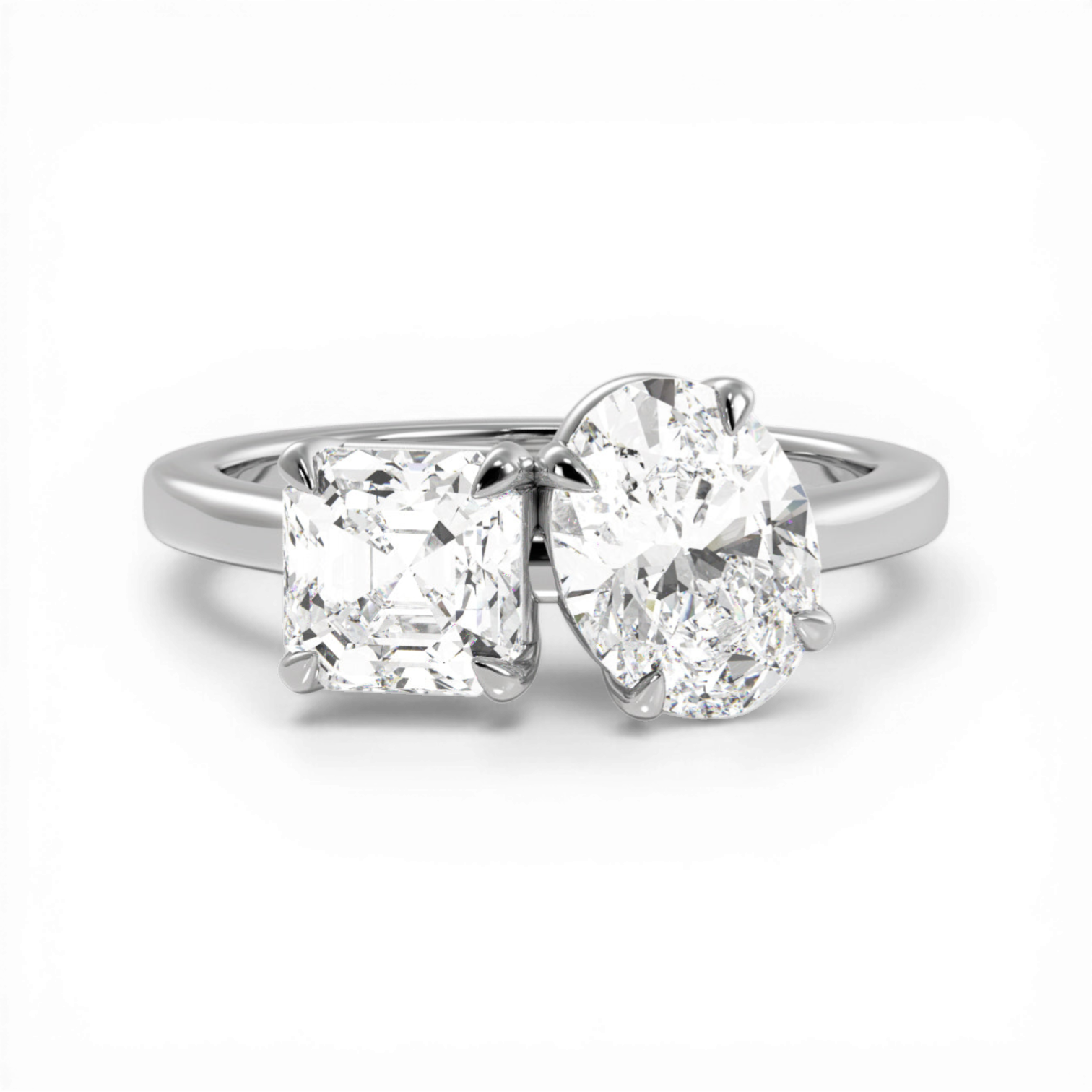 14kt white gold/18kt white gold/top