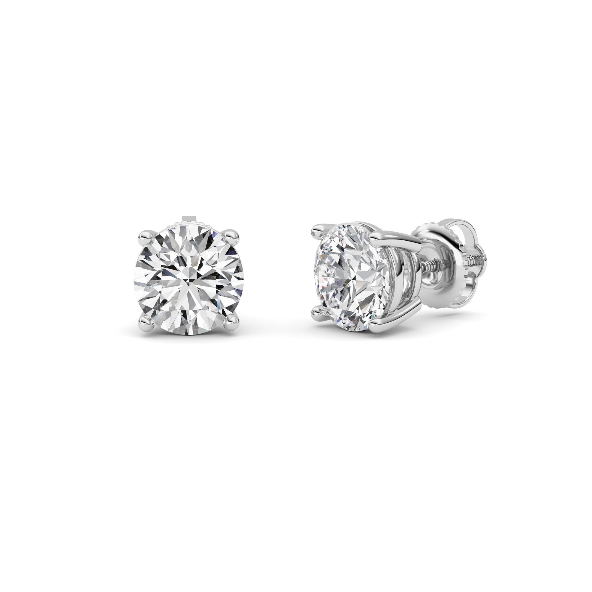 14kt white gold/3.00/screw-back/top