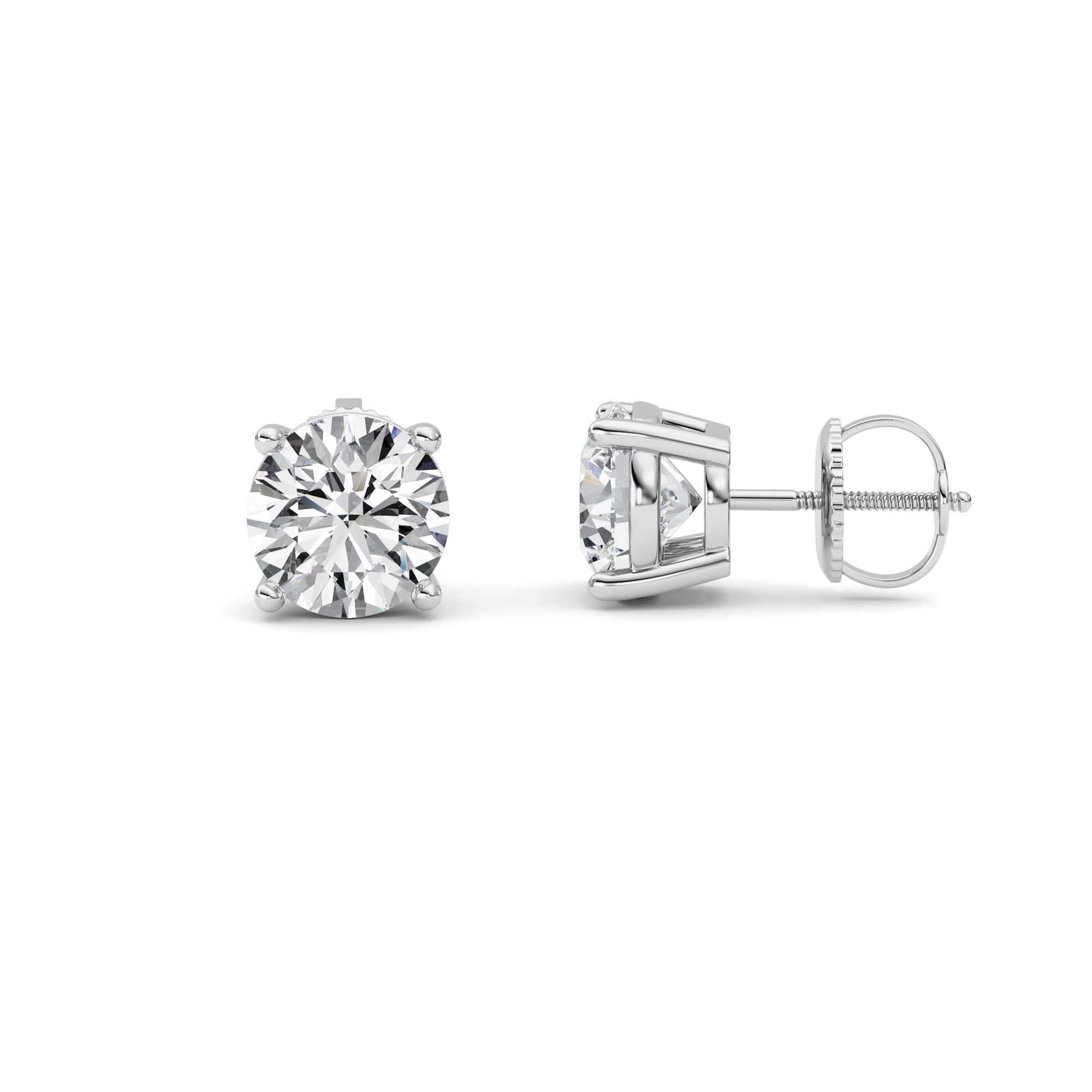 14kt white gold/3.00/screw-back/hover