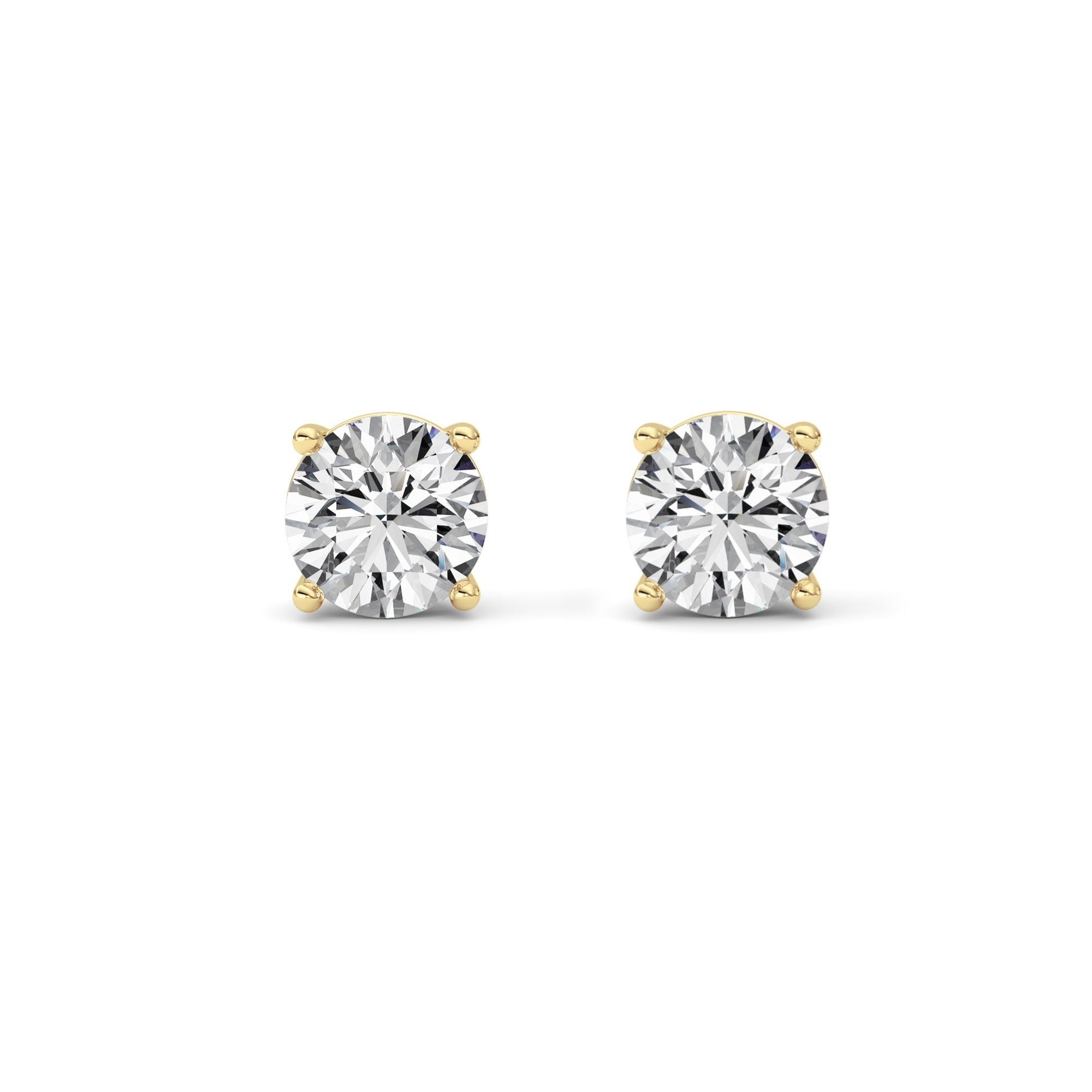 14kt yellow gold/3.00/screw-back/front