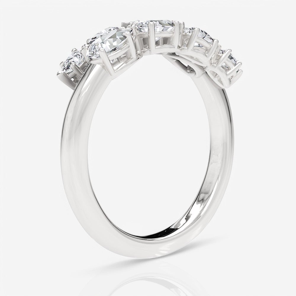 14kt white gold/18kt white gold/platinum/1.00/side