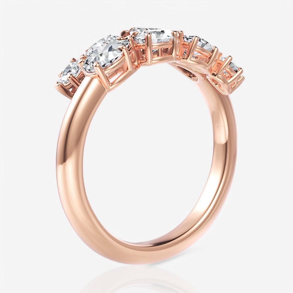18kt rose gold/1.00/side