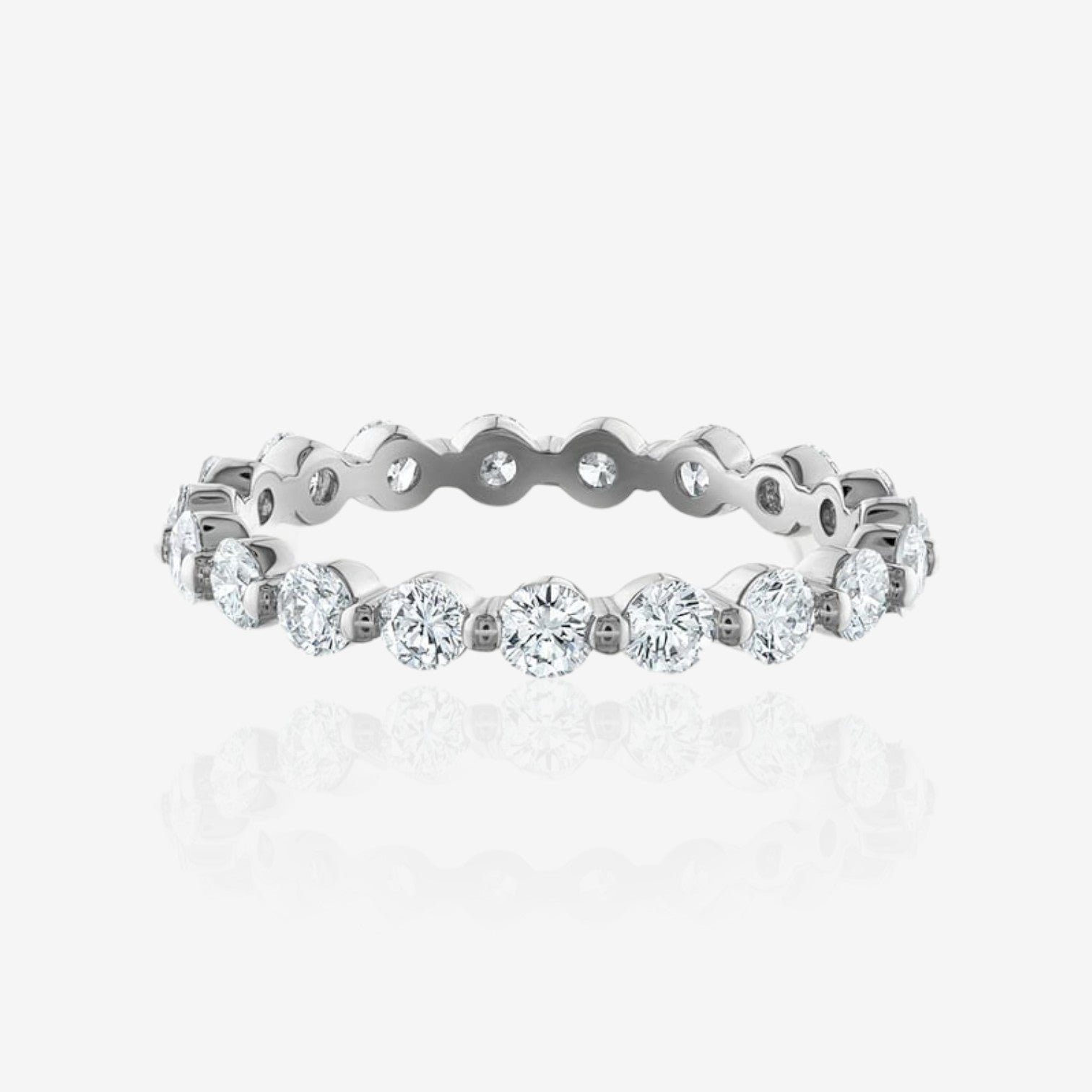 14kt white gold/18kt white gold/platinum/1.00/4/4.5/5/5.5/6/6.5/7/7.5/8/top