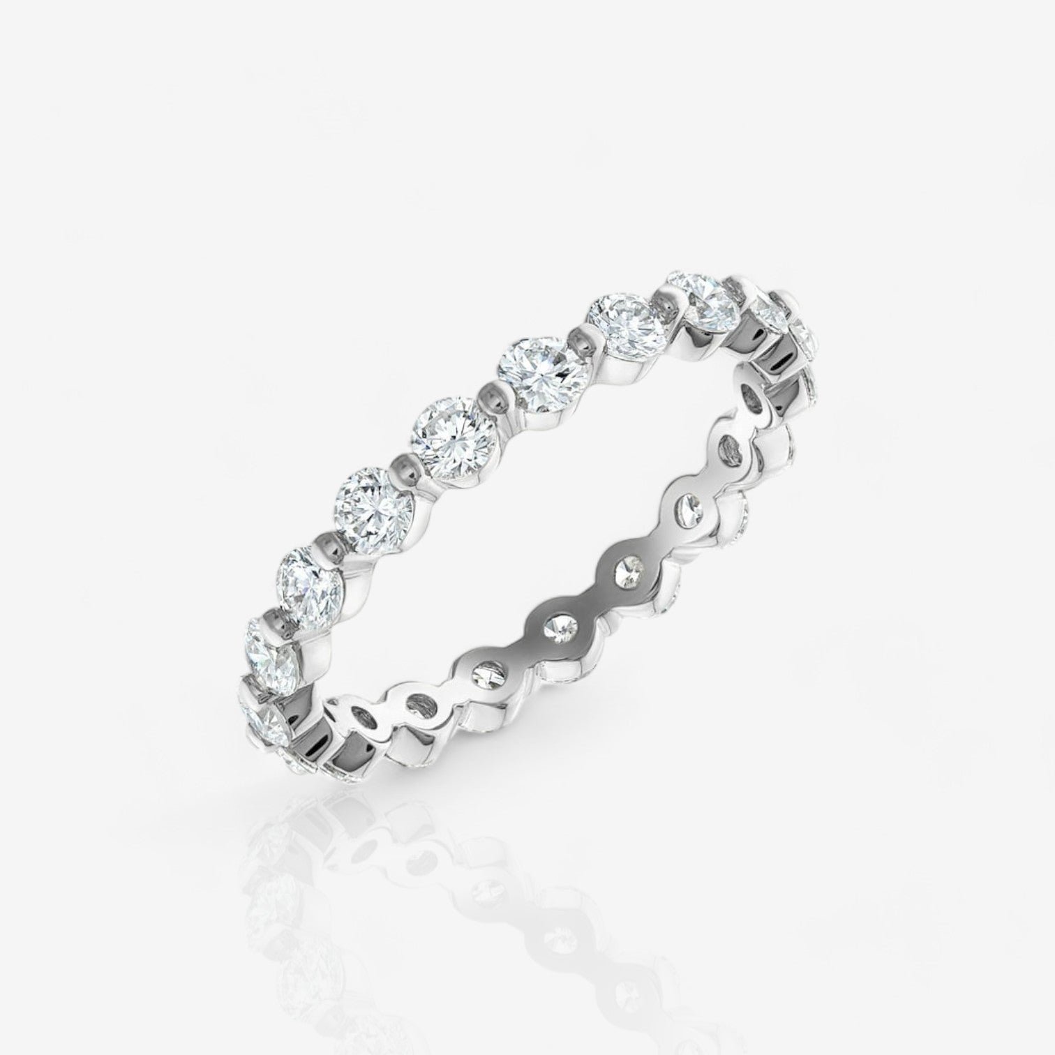 14kt white gold/18kt white gold/platinum/1.00/4/4.5/5/5.5/6/6.5/7/7.5/8/front