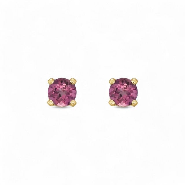 14kt yellow gold/October - Pink Tourmaline/side