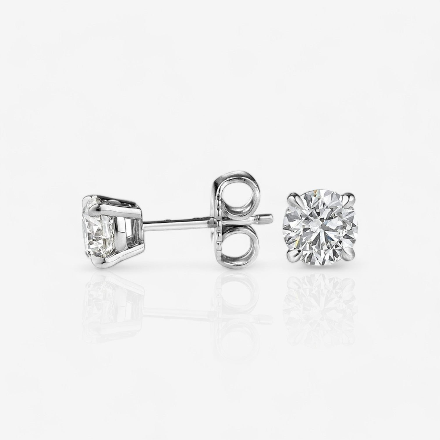 14kt white gold/18kt white gold/platinum//push-back/jumbo-back/screw-back/side