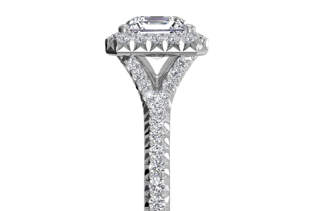 14kt white gold/18kt white gold/platinum/asscher/side