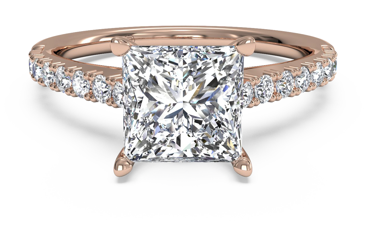 18kt rose gold/princess/top