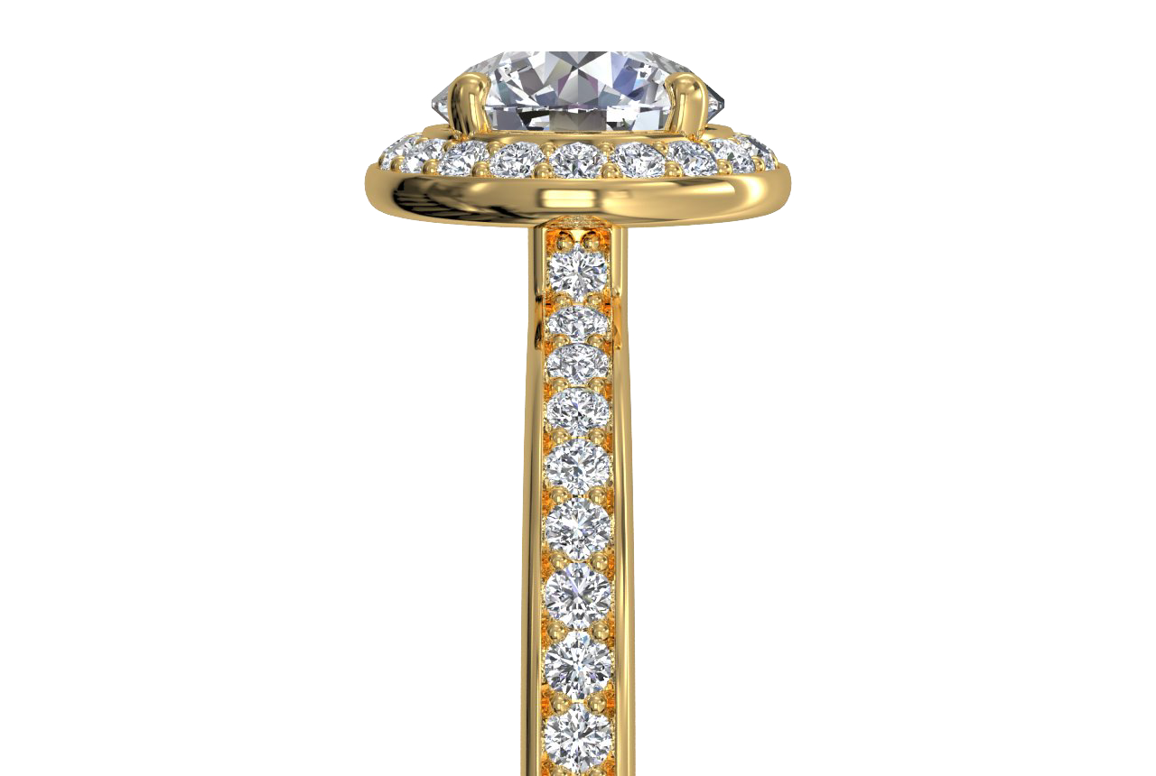 18kt yellow gold/round/side