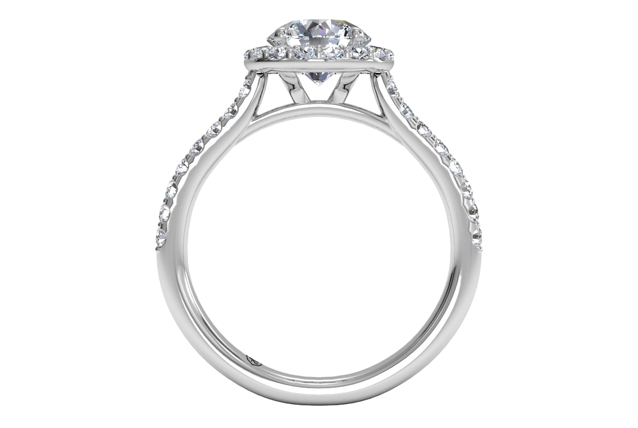 14kt white gold/18kt white gold/platinum/Round / Front