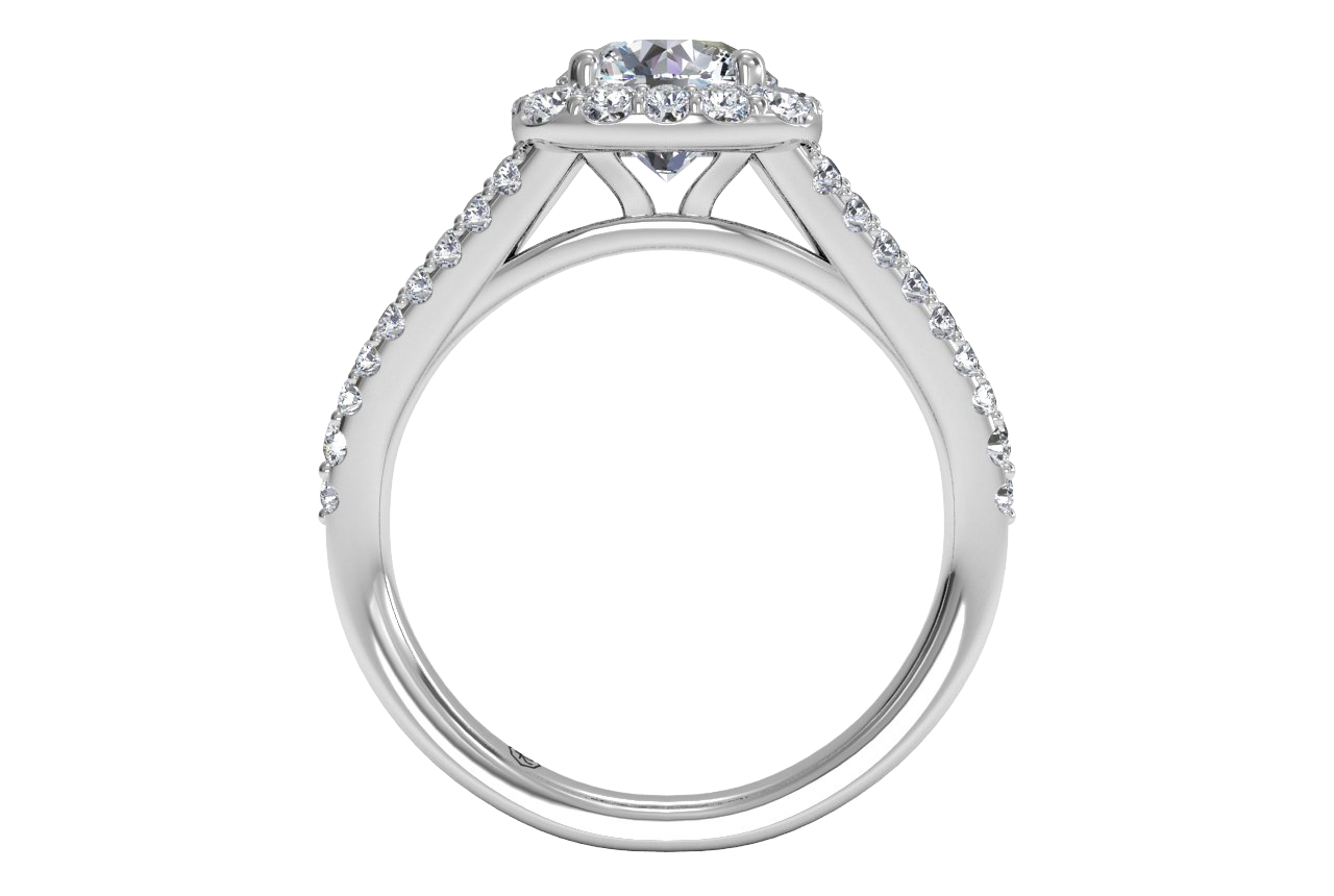 14kt white gold/18kt white gold/platinum/round/front
