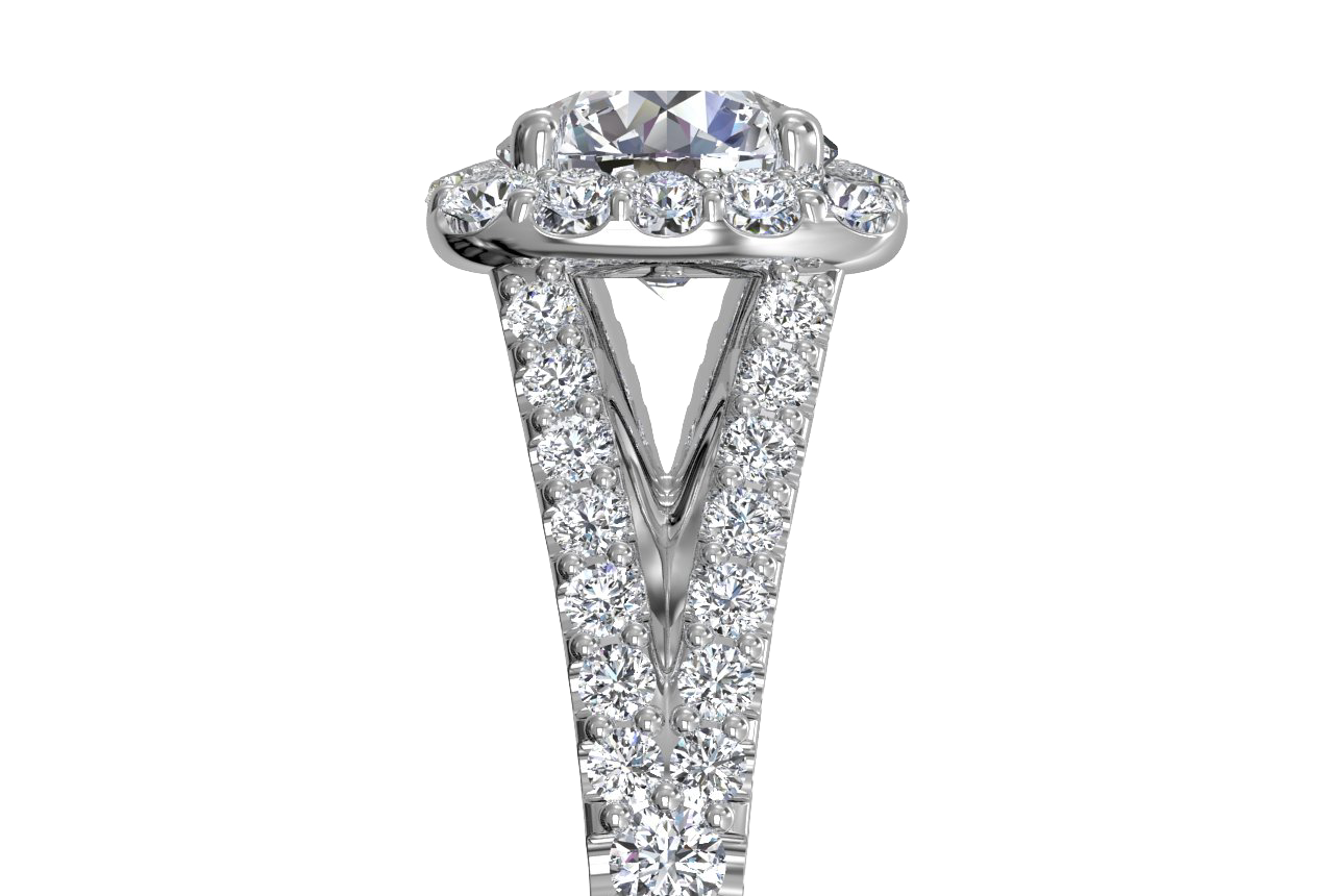 14kt white gold/18kt white gold/platinum/round/side