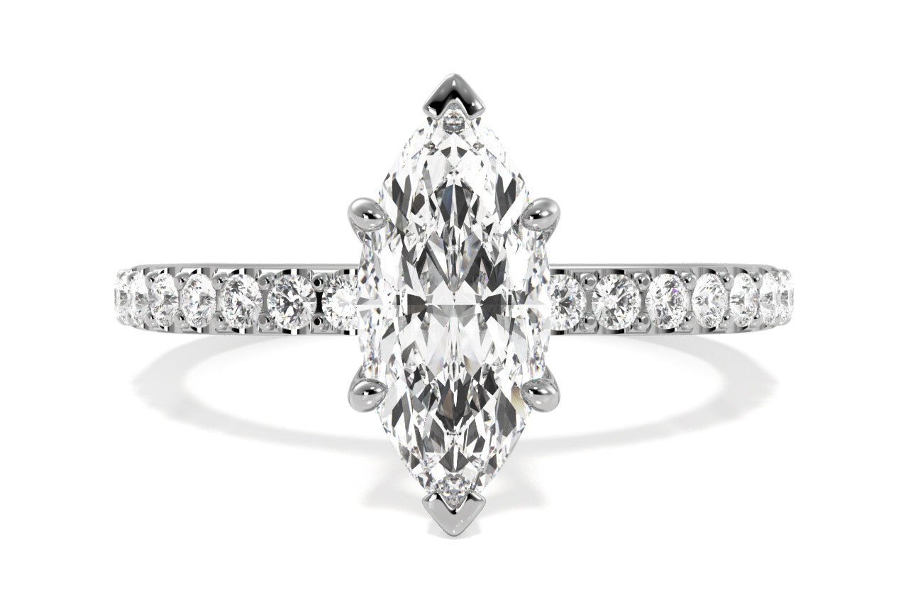 14kt white gold/18kt white gold/platinum/marquise/top