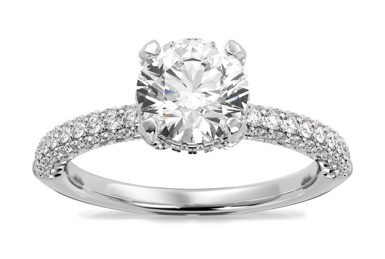 14kt white gold/18kt white gold/platinum/round/front
