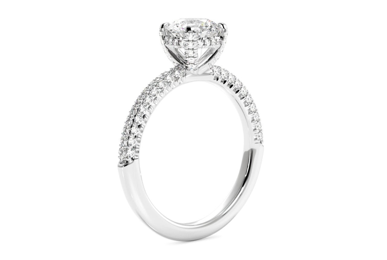 14kt white gold/18kt white gold/platinum/round/side