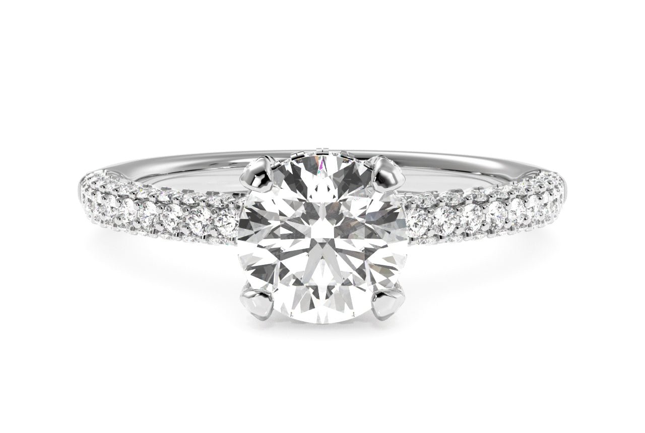 14kt white gold/18kt white gold/platinum/round/top