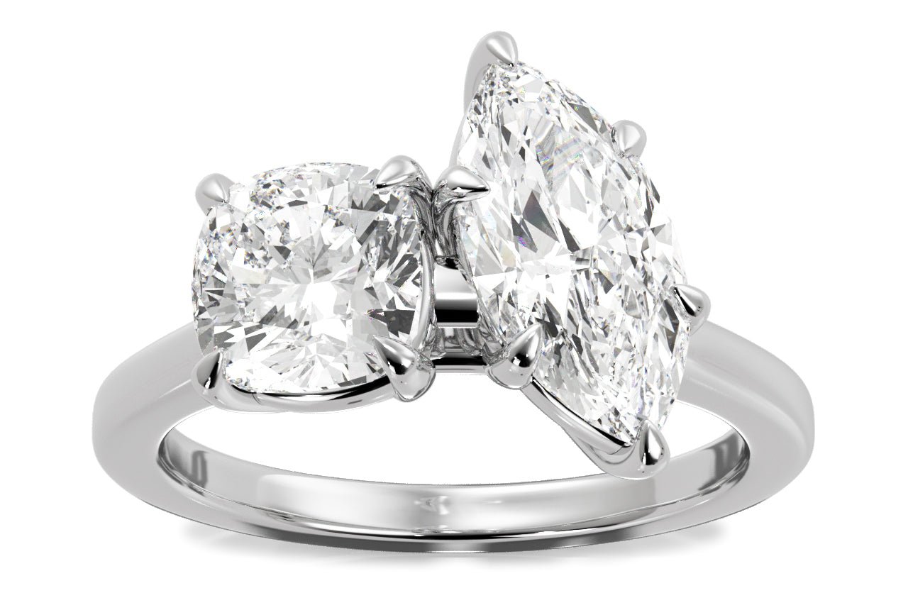 14kt white gold/18kt white gold/platinum/marquise/0.50 ctw/0.75 ctw/1.00 ctw/front