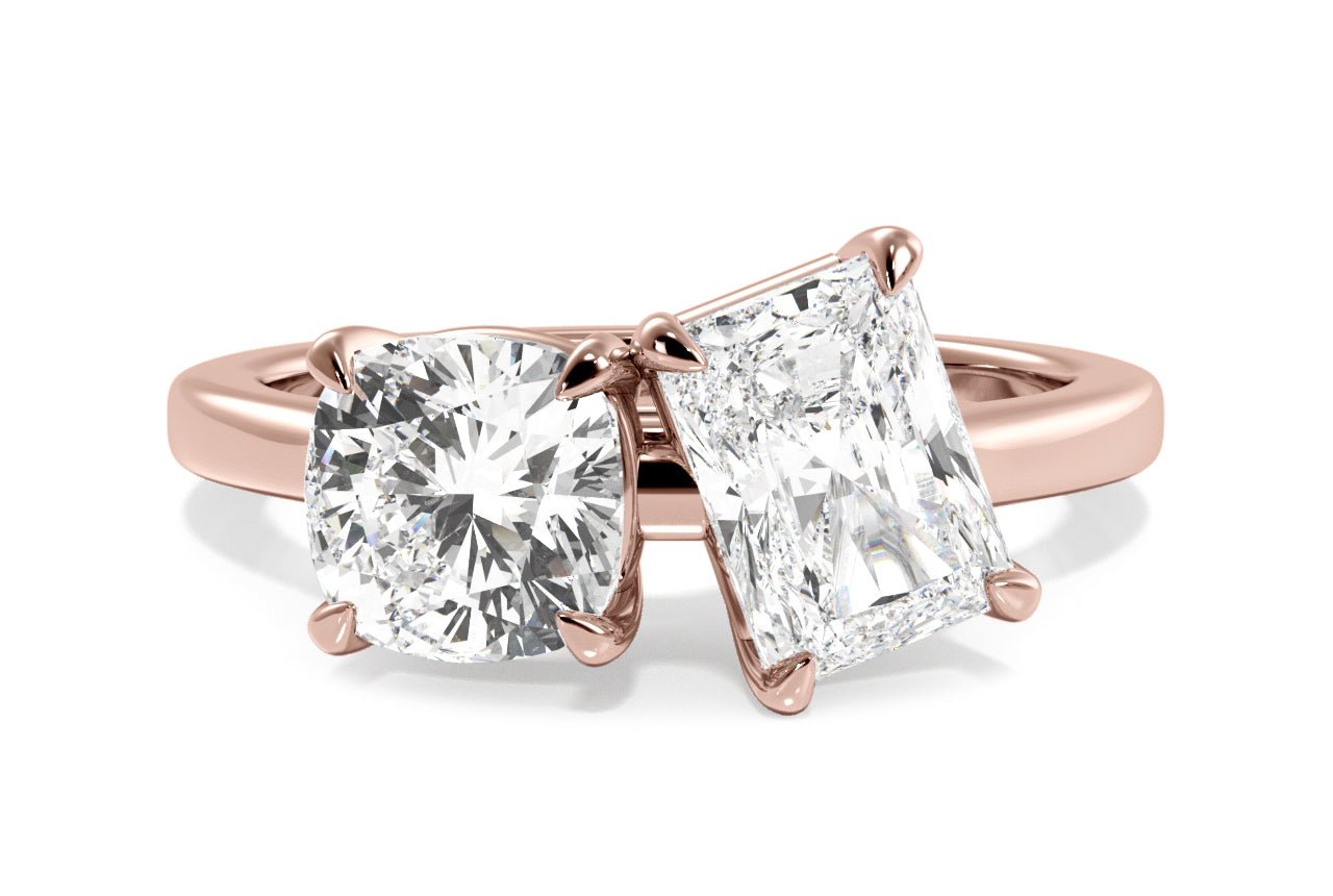 18kt rose gold/radiant/0.50 ctw/0.75 ctw/1.00 ctw/top