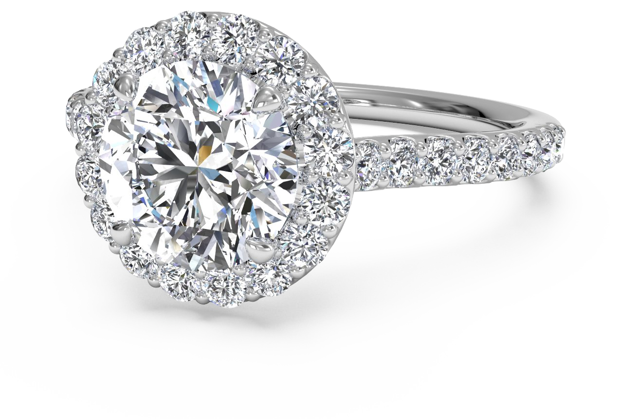 14kt white gold/18kt white gold/platinum/ Round / Perspective